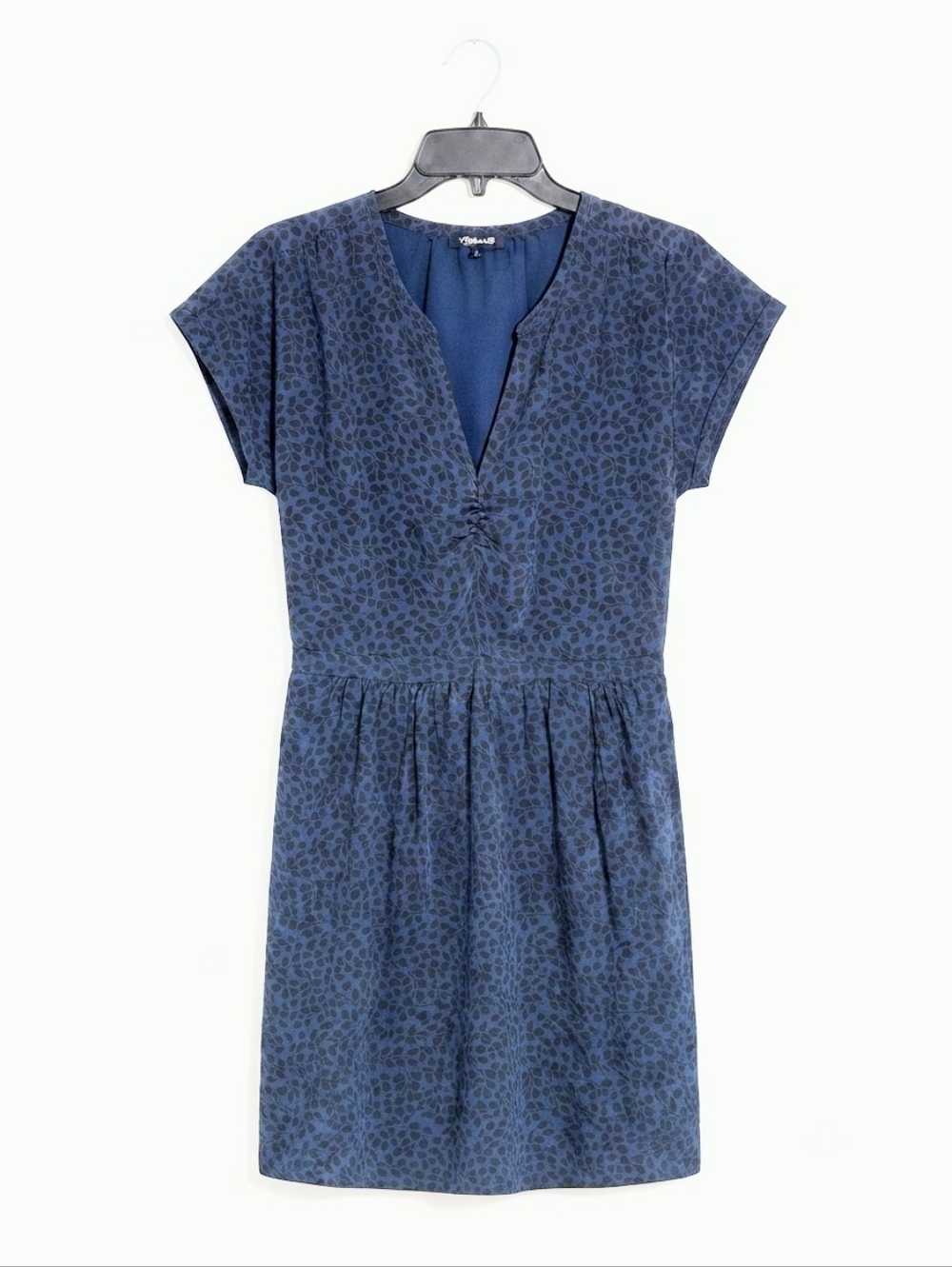 Silk Madewell dress blue womens size 4